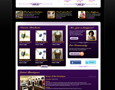 (Oldies) Fashion website store design concept
