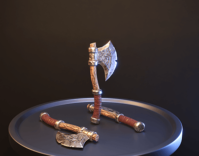 Battle_Axe- Low Poly- Game_Ready