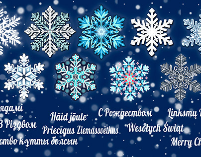 Merry Christmas! Snowflakes.