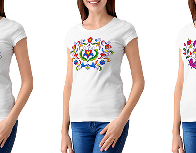 women t-shirt with tatar ornament