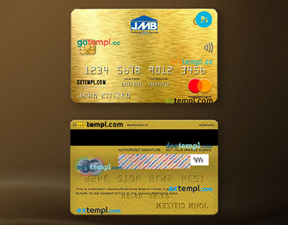 Jamaica Mortgage bank mastercard gold template