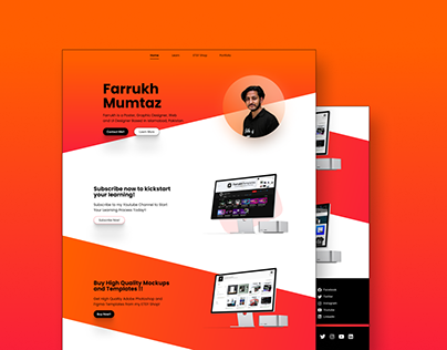 Personal Website Design in Figma - Farrukh Mumtaz