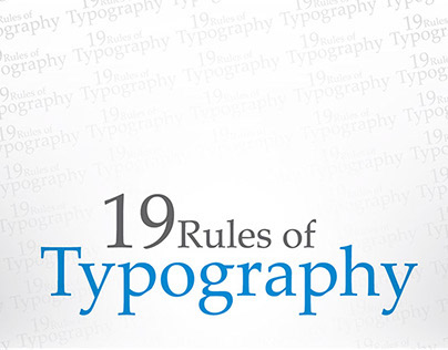 19 Rules of Typography