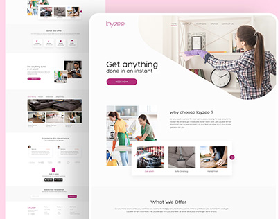 Cleaning landing page design