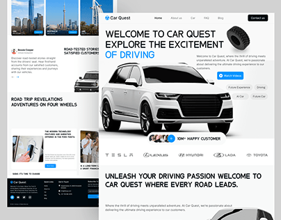 Car Quest || Car Website UI Design