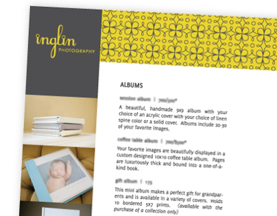 Inglin Photography | Pricing Guide