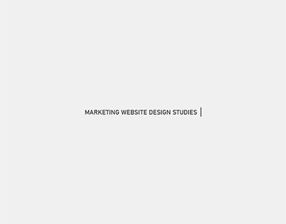 MARKETING WEBSITE DESIGN STUDIES