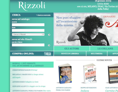 Rizzoli website UI/UX