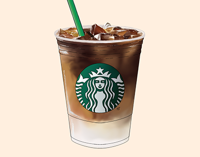 Digital Painting Starbucks Caramel Macchiato |3123|