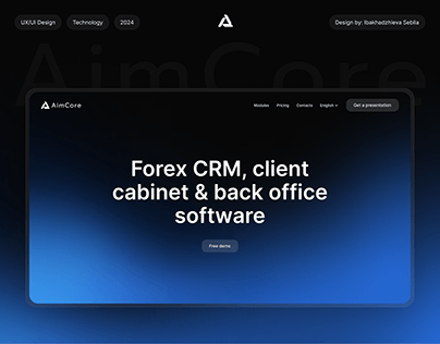AimCore - Website redesign
