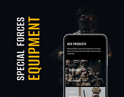 Redesign of the online store of tactical equipment