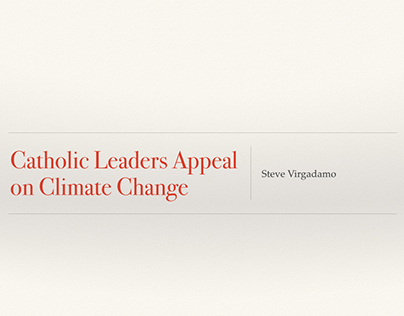 Catholic Leaders Appeal on Climate Change