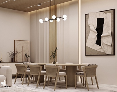 Living +Dinning room Design | Japandi style