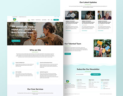 Elderly Care Agency Home Page Design