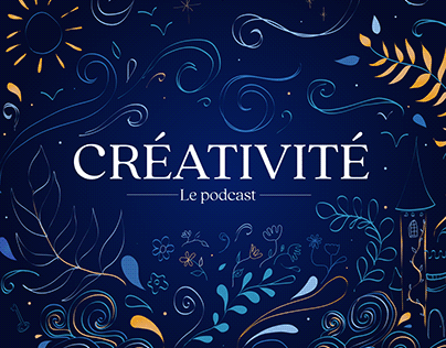 Identité visuelle pour le podcast "Créativité".