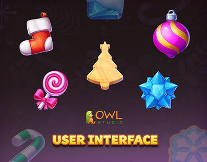 Christmas game art - user interface (UX/UI)