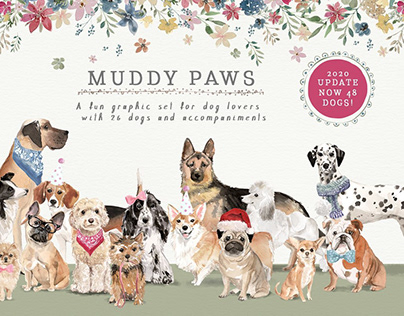 Muddy Paws- Dog Lover Graphics