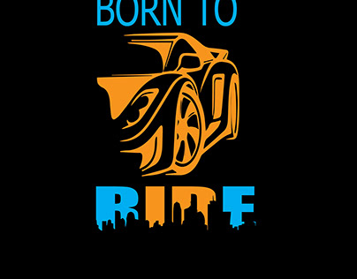 New bron to ride t-shirt front design.