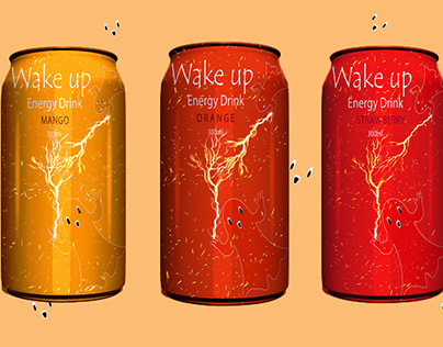 Wake up Energy Drink Branding and Packaging