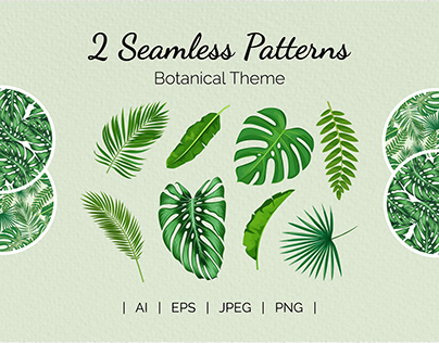 Seamless Patterns: (Botanical Theme)