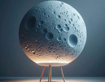 Contemporary Industrial Art - Moon Lumen