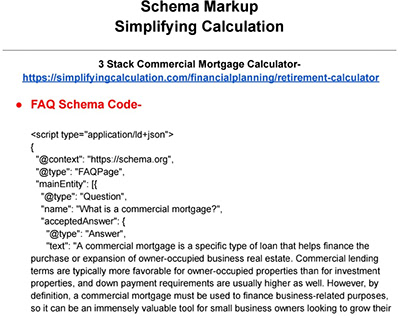 Schema markup for a calculatar website | Isfak Mustakim