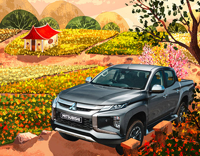 Illustration for Mitsubishi - for Lunar New Year