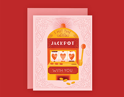 Hit the Jackpot Valentine Card