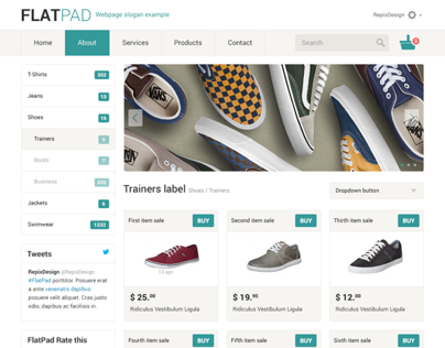 FlatPad Online Shop PSD template