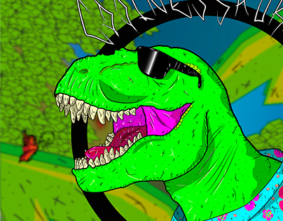 Coolnesaurius Rex - Vectorial Ilustration