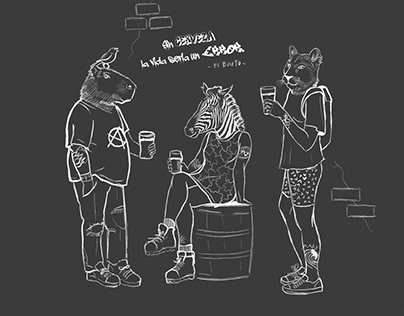 Diseño de personajes para cervecería "La Barraca"
