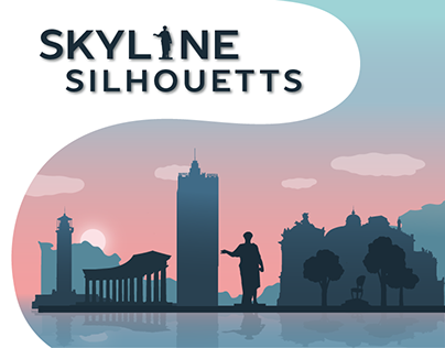 Background skyline silhoutte for landing page