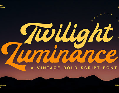 Twilight Luminance - Vintage Script