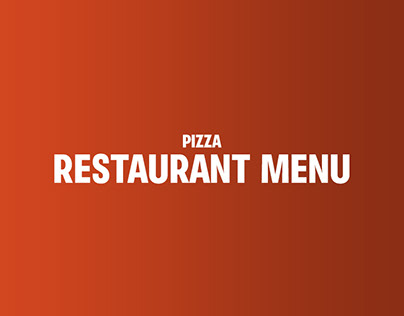 Pizza Restaurant Menu