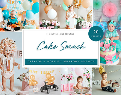Cake Smash Lightroom Presets Pack, Baby Presets,