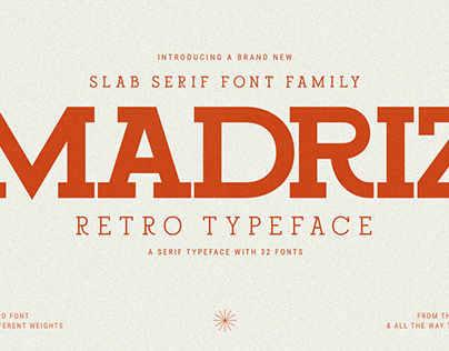 Madriz - Retro Slab Serif Typeface