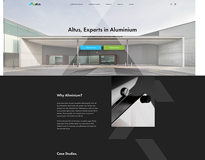 Altus website UX and UI design