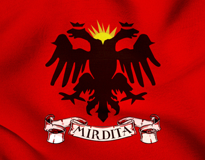 Albania flag / Mirdita