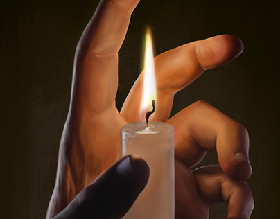 Candle light digital drawing