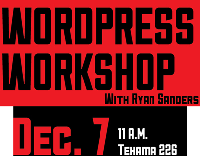 Wordpress Workshop Poster for AIGA CSU Chico