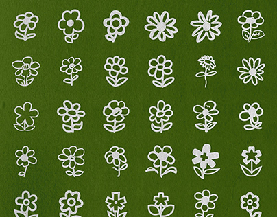 40+ FLOWER DOODLES GRAPHICS AND ICONS