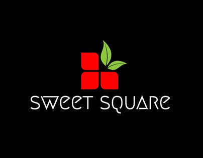 Sweet Square : logo for a pastry shop.