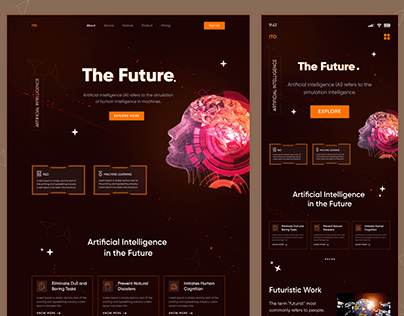 Artificial Inteligence Landing Page