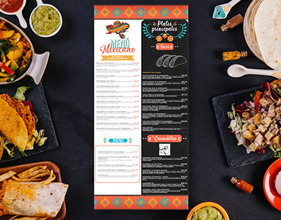 Diseño de Menú Mexicano - (Digital e impreso)