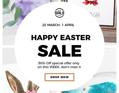 Happy Easter Sale 50% off Entire Store