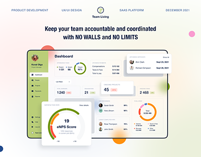 Project thumbnail - Saas Platform for remote team work management