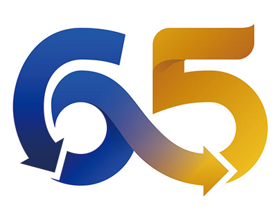 Transmac 65 Years logo design