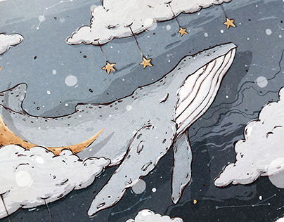 Whale dreams | procreate illustration