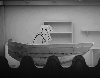 The row boat in the cellar (stop motion)
