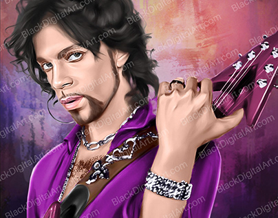 Prince Digital Painting by Wayne Flint